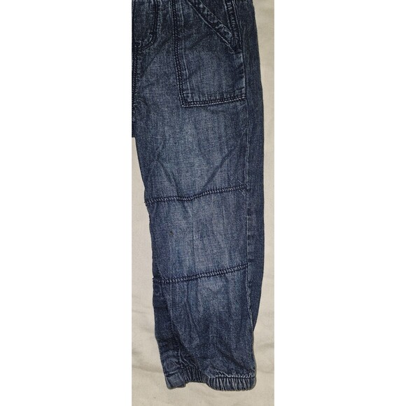 OshKosh B’gosh Denim Overalls – 24M – Denim dark/white&pink stripe bow tie RARE! - Picture 4 of 12